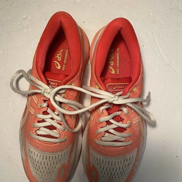 ASICS Gel Nimbus Athletic 1012A611 Running Shoes Orange Sun Coral Size 9 - Picture 6 of 9